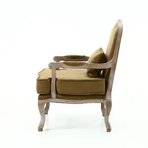 5KS24507-02 Hot Sale Anji Rubber Wood Ksp25002 Sand Pu Leather Living Room Luxury Modern Chair Leisure