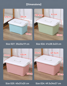 Boîtes de rangement en plastique pliables et empilables avec couvercle, organisateur pour chaussures, bijoux, maquillage, cartes, vêtements, maison, bureau, vente en gros - Product Image 6