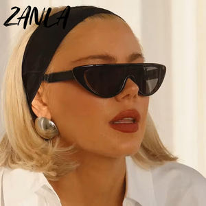 Kacamata Matahari Cat Eye Steampunk Vintage Mewah Y2K 2025 untuk Wanita, Kacamata Pesta Desain <span class=keywords><strong>Split</strong></span> Merah/Champagne, Kacamata Punk - Product Image 2