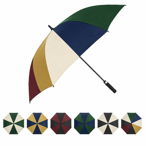 Custom Logo <b>Windproof</b> Golf <b>Umbrella</b> Large Size Automatic Open Double Canopy Fiberglass Frame Promotional Golf <b>Umbrella</b> Wholesale - Product Image 1