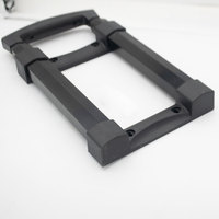 FAYSHING Poignées télescopiques réglables pour bagages en métal noir électroplaqué/revêtu par poudre, 3 sections