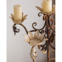 Bougeoir de luxe en métal décoratif, 1 pièce, support de bougie rétro Antique Menorah pour la décoration de la maison