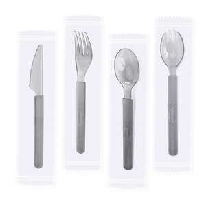 17cm dùng một lần dày PS Chất liệu dao kéo bao bì độc lập dao nĩa và muỗng Bộ đồ ăn mờ salad bánh - Product Image 3