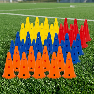Wesure Safety 30cm Multi-Color PE Agility Cones-Durable Training Markers <b>Custom</b> <b>Logo</b> 19x19cm Base for Soccer Basketball Field - Product Image 2