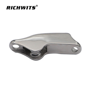 Attache-câble à double trou en acier inoxydable résistant aux intempéries avec rainure intérieure dentelée anti-usure pour fixation de câbles de tension - Product Image 1