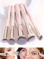 MAANGE Produk Baru 5pcs Kuas Makeup Mewah 12 Puff Bedak Concealer Foundation Kuas Makeup Set Kuas Makeup Concealer
