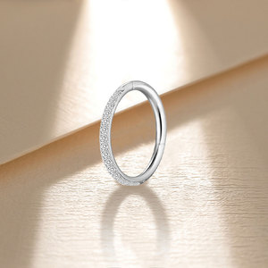 Set personalizzato 14K oro bianco pavé zircone segmento anelli a cerchio a forma di naso <span class=keywords><strong>Septem</strong></span> anelli Clicker orecchini per regali - Product Image 3