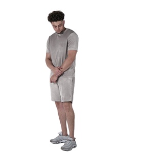 Ensemble sport pour homme Tenue d'été Ensemble 2 pièces T-shirts manches courtes et shorts Ensemble survêtement décontracté élégant - Product Image 4