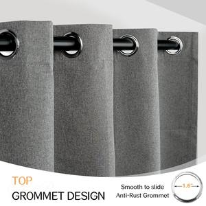 Tende Oscuranti Moderne a Doppio Pannello a Righe per Camera da Letto e Soggiorno, Tende Finite in Tinta Unita all'Ingrosso - Product Image 6