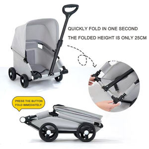 Poussette <span class=keywords><strong>pour</strong></span> animaux de compagnie en gros OEM, poussette pliable portable en Oxford avec poignée <span class=keywords><strong>pour</strong></span> <span class=keywords><strong>chien</strong></span> - Product Image 3