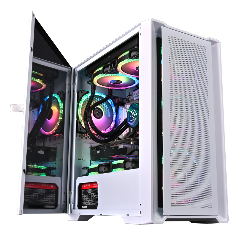 k*9様 【限定デザイン】ホワイト PCケース ITX/MATX対応 240mm 限定