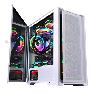 SNOWMAN CS032 Estuche para PC de 240mm, ventilador de refrigeración por agua, soporte RAD, lado de malla, vidrio templado, Torre media, estuche para PC, estuche para PC para juegos, blanco - Product Image 1