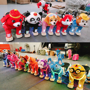 Dành Cho Người Lớn Đồ Chơi Điện Đồng Xu Hoạt Động Đi Bộ Khỉ & Lợn Thú Nhồi Bông Bánh Xe Ngựa Loại Vật Liệu Sang Trọng Trung Tâm Mua Sắm Đi Xe Trên Vui Vẻ - Product Image 6