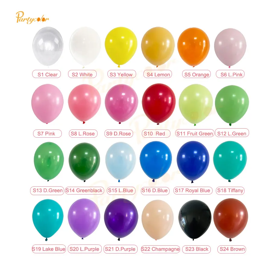 Wholesale Multi Color 12 Inch 100 Pcs Pack Latex Helium Round Balloons For Birthday Party Decoration