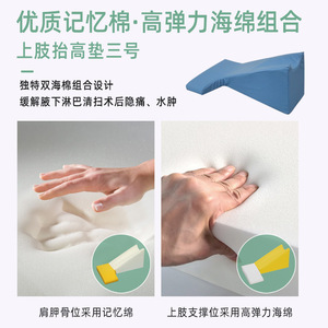 Almohadilla Trapezoidal Médica Montai con Correas para Fijación y Elevación de Extremidades Superiores, Fijador Ortopédico Trapezoidal para Extremidades Superiores - Product Image 5