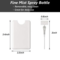 Logo personnalisé 20ml Mini Flacon Désinfectant pour les Mains Noir Blanc Rouge-Poche Parfum et Carte de Crédit Taille avec Pompe Scellant