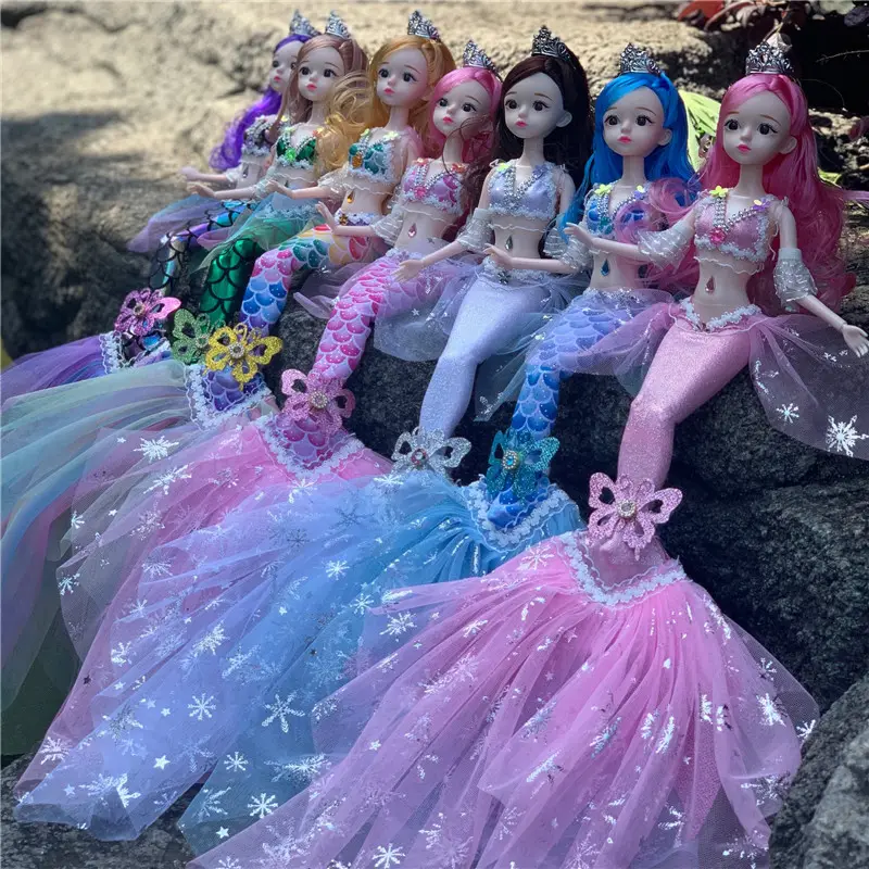 Boneka Pabrik Plastik Gaya Populer 45 Cm, Boneka Bayi Perempuan Warna-warni untuk Anak-anak Boneka Bjd