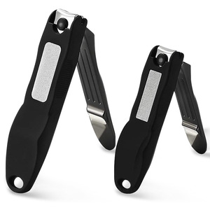 Stainless Steel Nail Clippers 12.5 Mm Round Jaw For Finger Cuticle Remover Set Black Color OEM - Product Image 3
