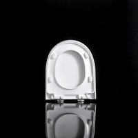 Siège de toilette en plastique à fermeture douce, double poussoir, charnière en acier inoxydable détachable, garantie 5 ans, design moderne pour salle de bain (vente en gros)
