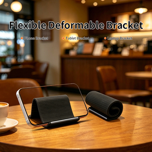 Flexible Silicone Foldable Storage <b>Holder</b> for Phone <b>Tablet</b> Laptop Desk Accessories Home Office Bendable Portable Desktop Mount - Product Image 4