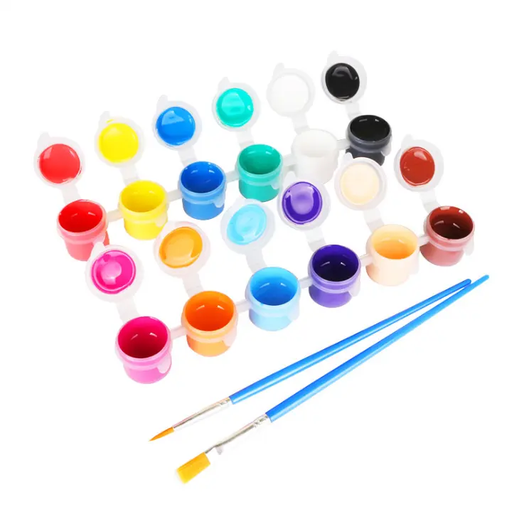 Ungiftiges 5ml Acryl künstlerisches Farbset, 12 Farben malen nach Zahlen Leinwand Acryl (12*5ml)