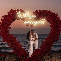 En gros, enseigne néon LED « Veux-tu m'épouser ? » pour proposition de mariage, décoration d'arche en forme de cœur