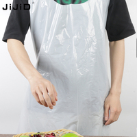 Bavoir jetable en plastique à usage unique pour adulte, fournitures de service JIJID pour restaurants