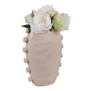 Vaso Decorativo in Ceramica con Dettagli Laterali, Formato Piccolo per Soggiorno, Camera da Letto, Ufficio - Product Image 2