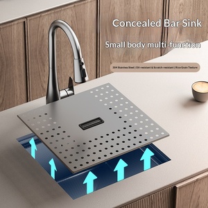 MOSHE Meuble de rangement allemand gaufré, petit comptoir de bar, plaque de couverture invisible, lavabo sous-plan, îlot de <span class=keywords><strong>cuisine</strong></span> occidental - Product Image 2