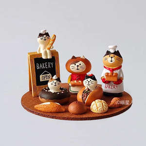 Figurine en résine Anime Japonais Zakka, Chat Banane Cœur de Fille, Créative, Mignonne, Petite, Cadeau pour Couple et Amis - Product Image 4