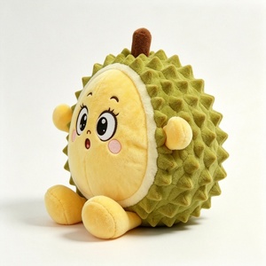ตุ๊กตาทุเรียนน่ารักแบบกำหนดเองได้ ของเล่นตุ๊กตาผลไม้หนามสีเขียวและเหลืองนุ่มนิ่ม หมอนตุ๊กตาทุเรียนขนปุยสุดน่ารัก - Product Image 4
