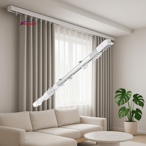 Binario <span class=keywords><strong>per</strong></span> <span class=keywords><strong>Tende</strong></span> Automatico ARODDY 70.87-118.11 Pollici Bianco Montato a Soffitto con Controllo Remoto Alexa <span class=keywords><strong>per</strong></span> <span class=keywords><strong>Tende</strong></span> Inclinate - Product Image 1