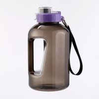 Bouteille d'eau en plastique, 1500Ml/1 Ml/2500Ml, avec couvercle et paille, grande capacité, pour sport, célébrités d'internet