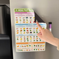 Planificateur de repas magnétique effaçable à sec personnalisé pour réfrigérateur, tableau blanc magnétique pour menu, tableau magnétique pour menu hebdomadaire, liste des aliments pour réfrigérateur