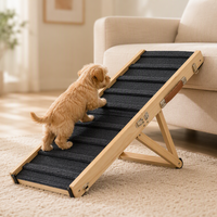 Rampe pliable pour animaux de compagnie, escalier combiné, barres antidérapantes, bois de pin massif, poignée de transport facile, support stable, convient aux chiens et aux chats, pour la maison