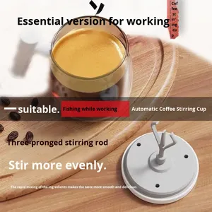 Nouvelle tasse à agitation automatique en verre rechargeable, grande capacité, design minimaliste portable - Product Image 4