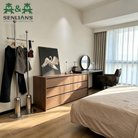 Bureau de toilette moderne en bois SLS pour chambre à coucher - Écologique et durable, taille et couleur personnalisables, option de conception sur mesure