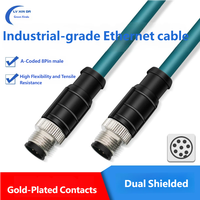 Kabel Komunikasi Terkode Fleksibel Tinggi 4/8Pin A/D/X-Coded M12 Male ke M12 Male - Kabel Ethernet Industri Profinet