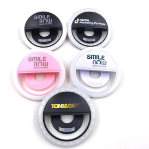 Aangepaste Logo Clip Op Mobiele Telefoon Ring Selfie Flitslicht Draagbare Pocket Mini Led Selfie Telefoon Ring Licht Met Witte doos