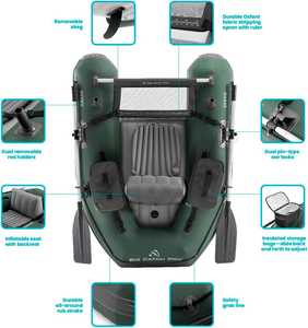 2025 <span class=keywords><strong>Intex</strong></span> 68381 Big Catch Pro luxe 54 pouces pagaie pompe à haut rendement détachable support de canne à pêche PVC gonflable dérive - Product Image 3