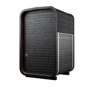 Mini sauna en cèdre rouge, sauna à vapeur moderne pour appartement, cabine sauna pour 1 personne avec tabouret en bois - Product Image 4