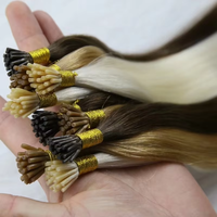 I Tip Extension vente en gros Double dessiné indien 100% Remy Raw Itip Extension cheveux Blonde vierge I Tip Extensions de cheveux cheveux humains
