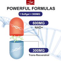 Capsules de resvératrol NAD Plus en gélules molles, marque privée OEM