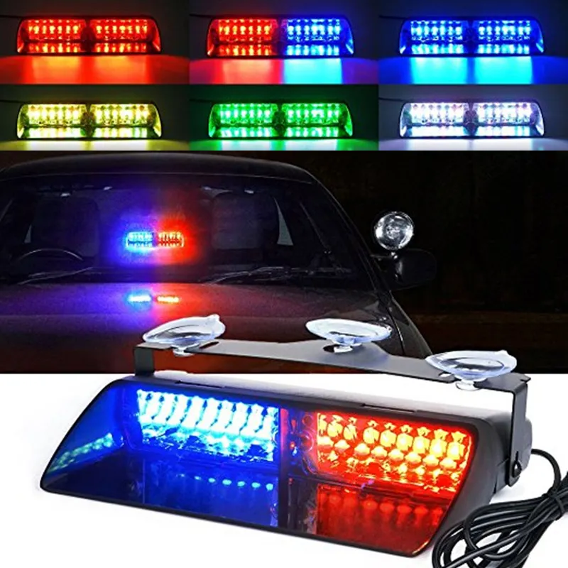 Lumières stroboscopiques à LED pour la <span class=keywords><strong>voiture</strong></span>, lumière de Police, rouge, bleu, ambre, blanc, signalisation d'urgence, pare-brise, Flash 12V