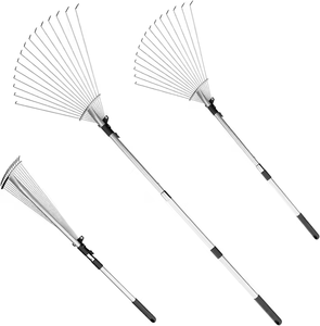 Rastrillo de Jardín Personalizable con Cabeza de Acero al Carbono de 6 Pulgadas y Mango de Plástico - Product Image 3
