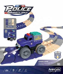 Novedad divertida juguetes para niños <span class=keywords><strong>2023</strong></span> coche eléctrico policía carril eléctrico montaje de pista de coche para la venta - Product Image 5