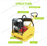 Compacteur vibrant à batterie pour chantier, plaque vibrante double sens pour béton et sol