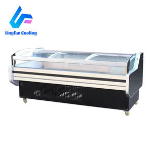 Réfrigérateur de présentation pour la vente au détail, comptoir ouvert, pour la vente de poisson, de nourriture froide, de viande fraîche, vitrine réfrigérée - Product Image 2