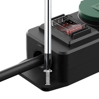 EU IP44 Schuko 3 Steckdosen Steckdosen leiste Wasserdichte Verlängerung kabel buchse für den Außenbereich mit Schutz abdeckung und Steckdosen