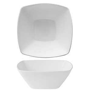 Bol à salade Eclipse blanc 22,4 × 22,4 cm carré en verre par Bormioli Rocco - Product Image 1